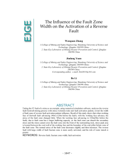 The Influence of the Fault Zone Width on the Activation of a Reverse