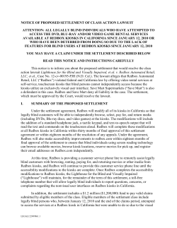 Lighthouse Redbox Settlement Notice