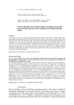 Factors affecting actual weaning weight, preweaning average daily