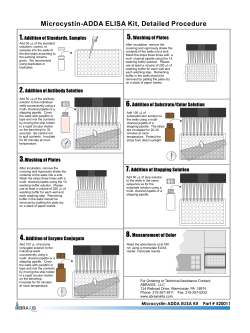 Microcystin-ADDA ELISA Kit, Detailed Procedure