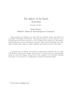 The Sphere of the Earth Activities