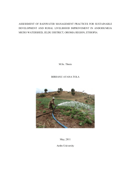 assessment of rainwater management practices for sustainable
