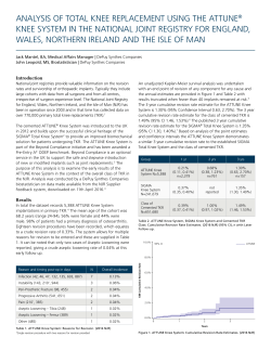analysis of total knee replacement using the attune