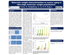 Molecular weight characterization to assess aging in ultra
