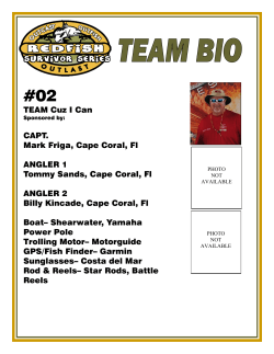 TEAM Cuz I Can CAPT. Mark Friga, Cape Coral, Fl