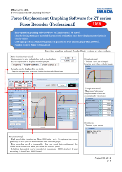 Specifications for Force Recorder Professional