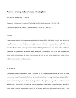 Neutron-scattering studies of arsenic sulphide glasses