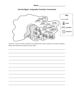 Ancient Egypt: Geography Formative Assessment