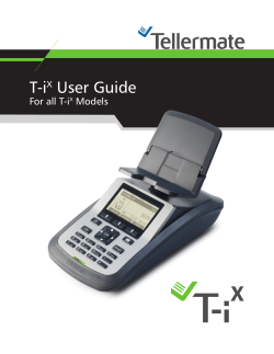 User Guide - Tellermate