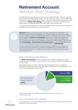 Retirement Account Medium Risk Strategy