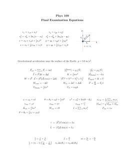 Equation sheet