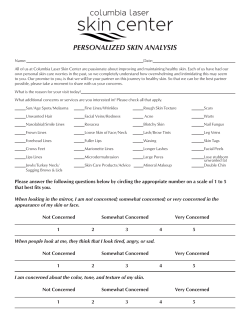 PERSONALIZED SKIN ANALYSIS