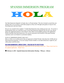 spanish immersion program