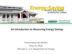 An Introduction to Measuring Energy Savings