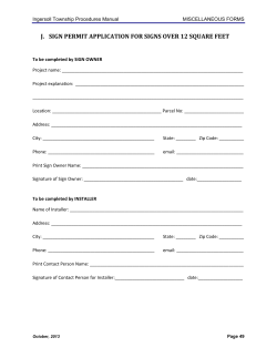 J. SIGN PERMIT APPLICATION FOR SIGNS OVER 12 SQUARE FEET