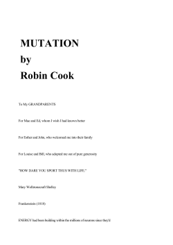 MUTATION by Robin Cook