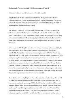 Euthanasia in Western Australia 2010