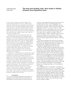 The long and winding road: land routes in Aetolia (Greece) since
