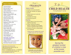 Child Health Foundation saving the greatest number of children`s