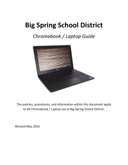 Chromebook and Laptop Guide - Big Spring School District