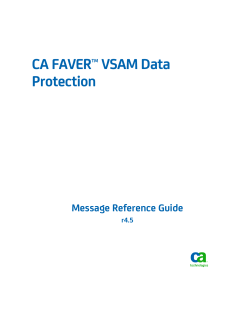CA FAVER&trade; VSAM Data Protection