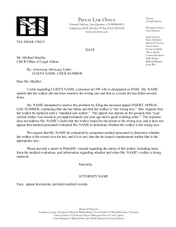 Sample Advocacy Letter