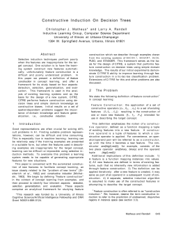 Constructive Induction On Decision Trees