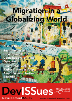 Migration in a Globalizing World - International Institute of Social