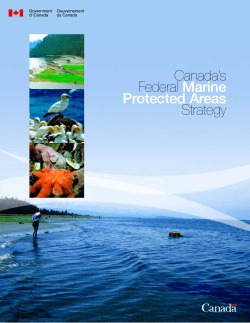 Canada`s Federal Marine Protected Areas Strategy