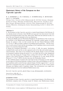 Quaternary history of the European roe deer Capreolus capreolus