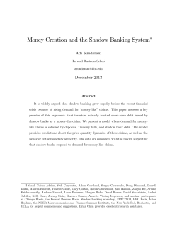 Money Creation and the Shadow Banking System
