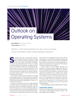 Outlook on Operating Systems