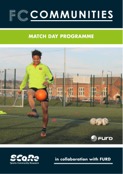 FC-Communities MatchDay Programme