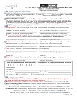 ALLETE`S DIRECT STOCK PURCHASE AND DIVIDEND