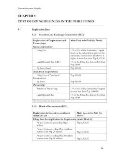 chapter 5 cost of doing business in the philippines