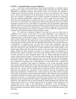 20-305.1. Automobile dealer warranty obligations.