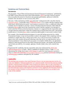 Guidelines and Technical Basis Introduction The document, &ldquo;Power