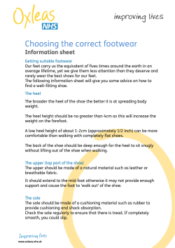 Choosing the correct footwear PDF