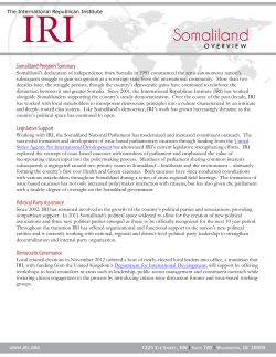 Somaliland`s declaration of independence from Somalia in 1991