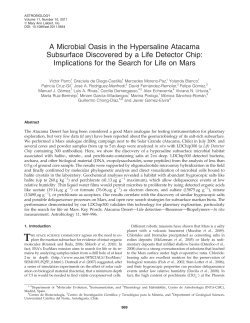 Victor Parro et al., A Microbial Oasis in the Hypersaline Atacama
