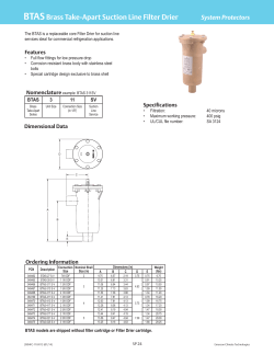 BTASBrass Take-Apart Suction Line Filter Drier
