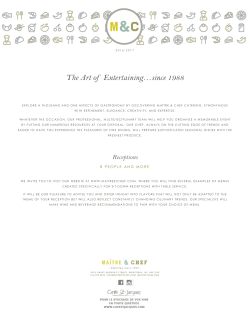 The Art of Entertaining&hellip;since 1988