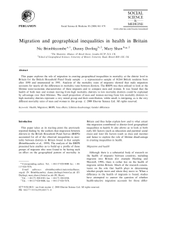Migration and geographical inequalities in health in Britain