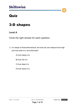 Quiz 3-D shapes