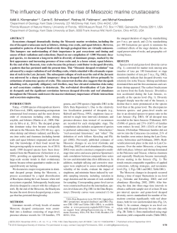 The influence of reefs on the rise of Mesozoic marine crustaceans
