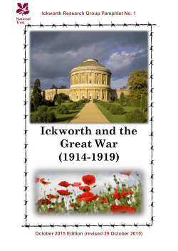Ickworth and the Great War