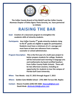 The Collier County Branch of the NAACP and the Collier County