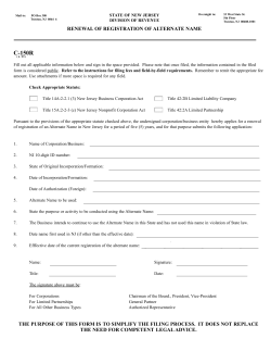 C-150R Renewal of Registration of Alternate Name