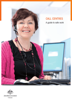 Call centres - a guide to safe work