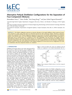 Alternative Petlyuk Distillation Configurations for the Separation of